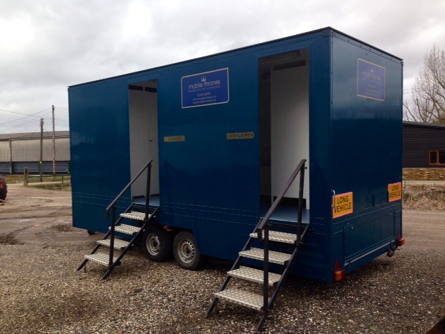 Large Standard Blue Mobile Toilet Unit